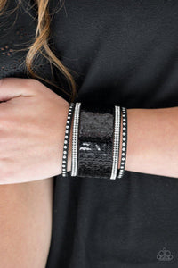 Paparazzi Accessories-MERMAIDS Have More Fun - Black Bracelet