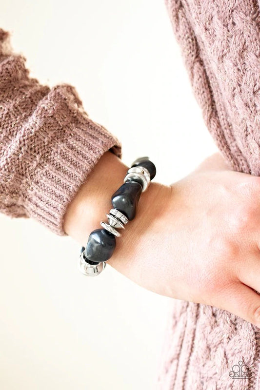 Stone Age Stunner Black Bracelet - Jewelry by Bretta