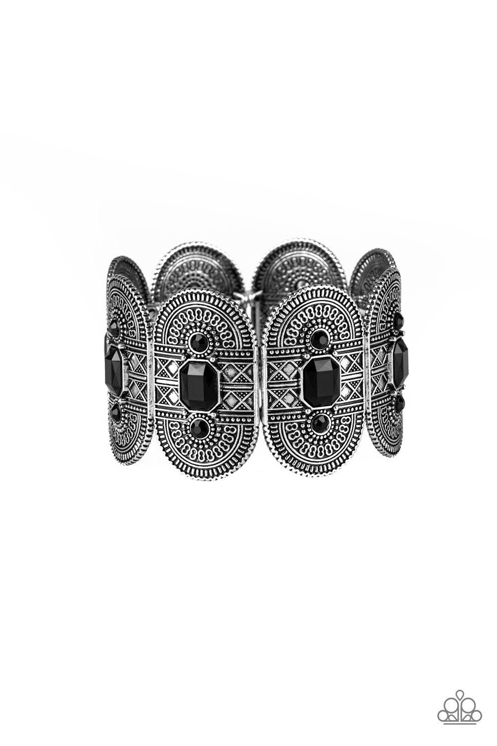 Paparazzi Accessories-Turn Up The TROPICAL Heat - Black Bracelets