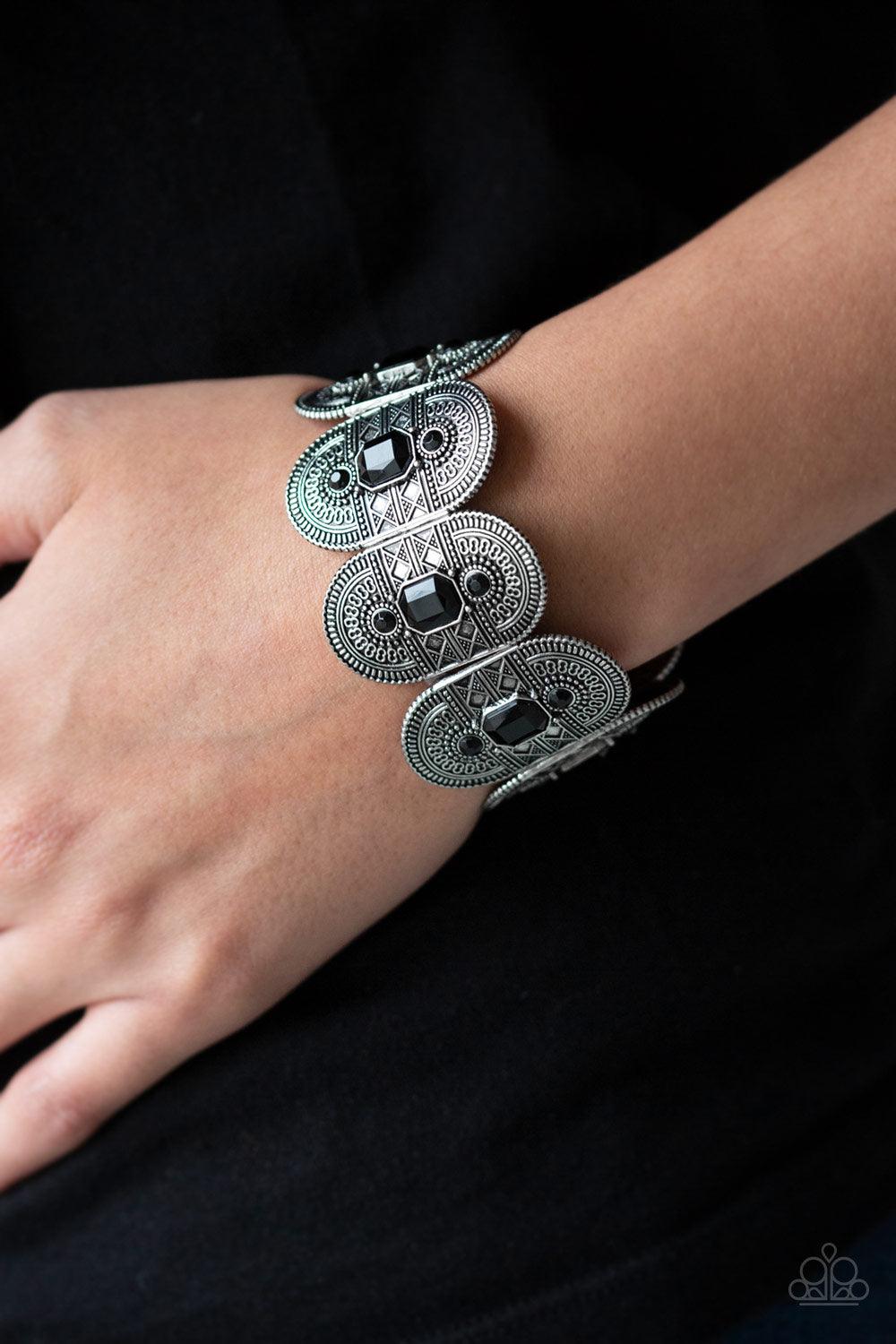 Paparazzi Accessories-Turn Up The TROPICAL Heat - Black Bracelets