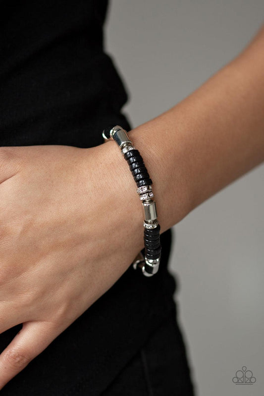 Paparazzi Accessories-Whimsical Wanderer - Black Bracelet
