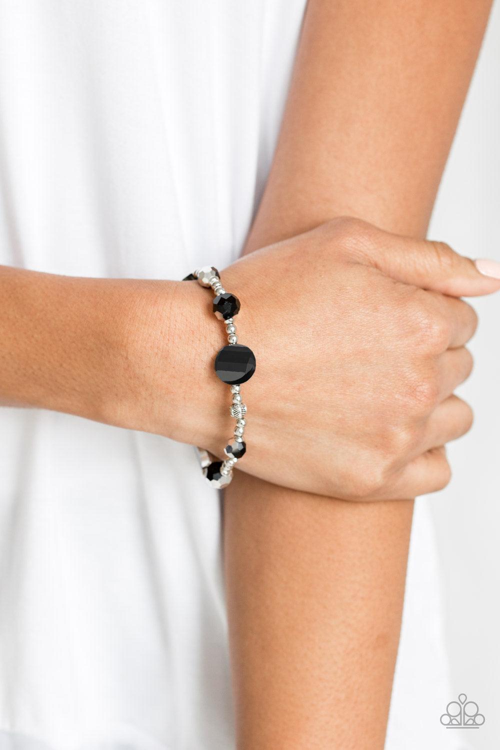 Paparazzi Accessories-Starry-Eyed Elegance - Black Bracelet