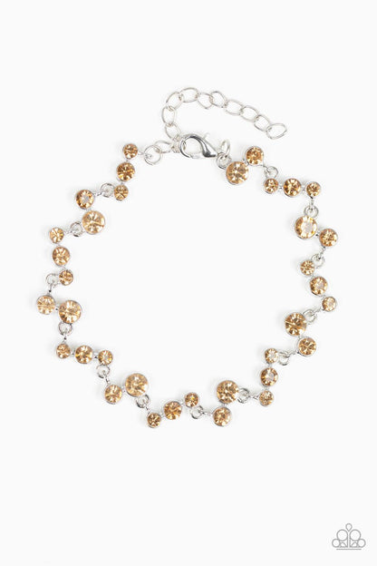 Paparazzi Accessories-Starlit Stunner - Brown Bracelet