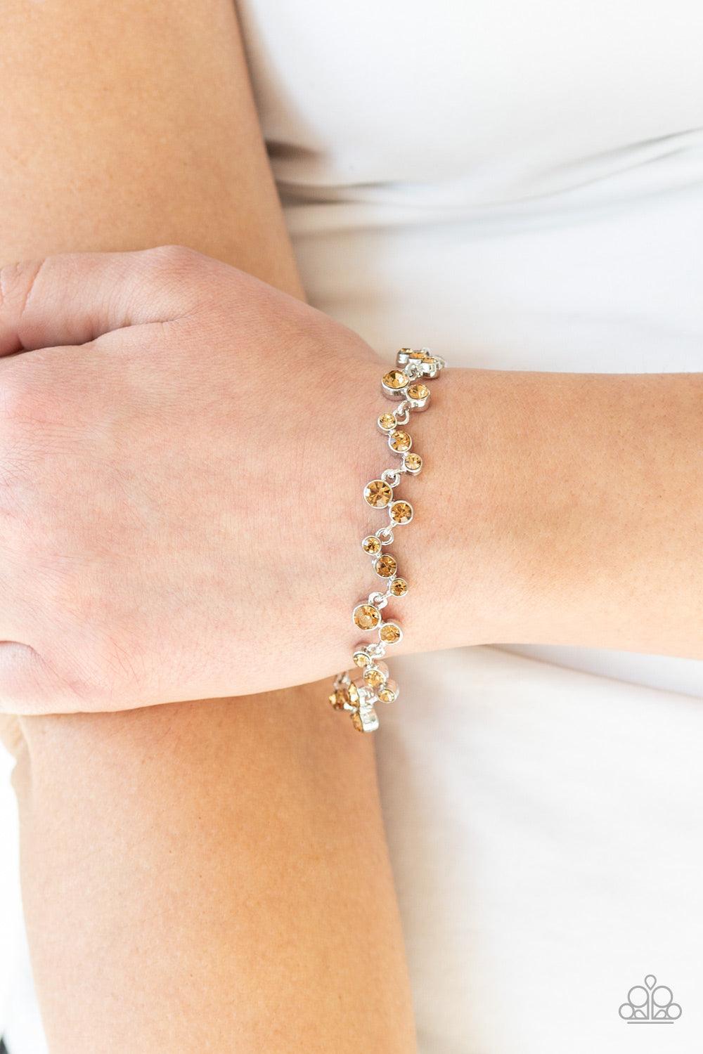 Paparazzi Accessories-Starlit Stunner - Brown Bracelet