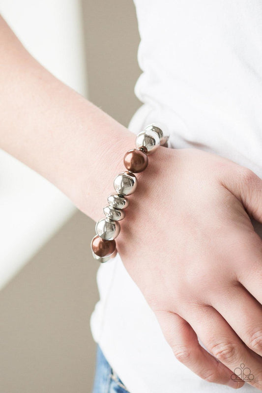 Paparazzi Accessories-Upper Manhattan - Brown Bracelet