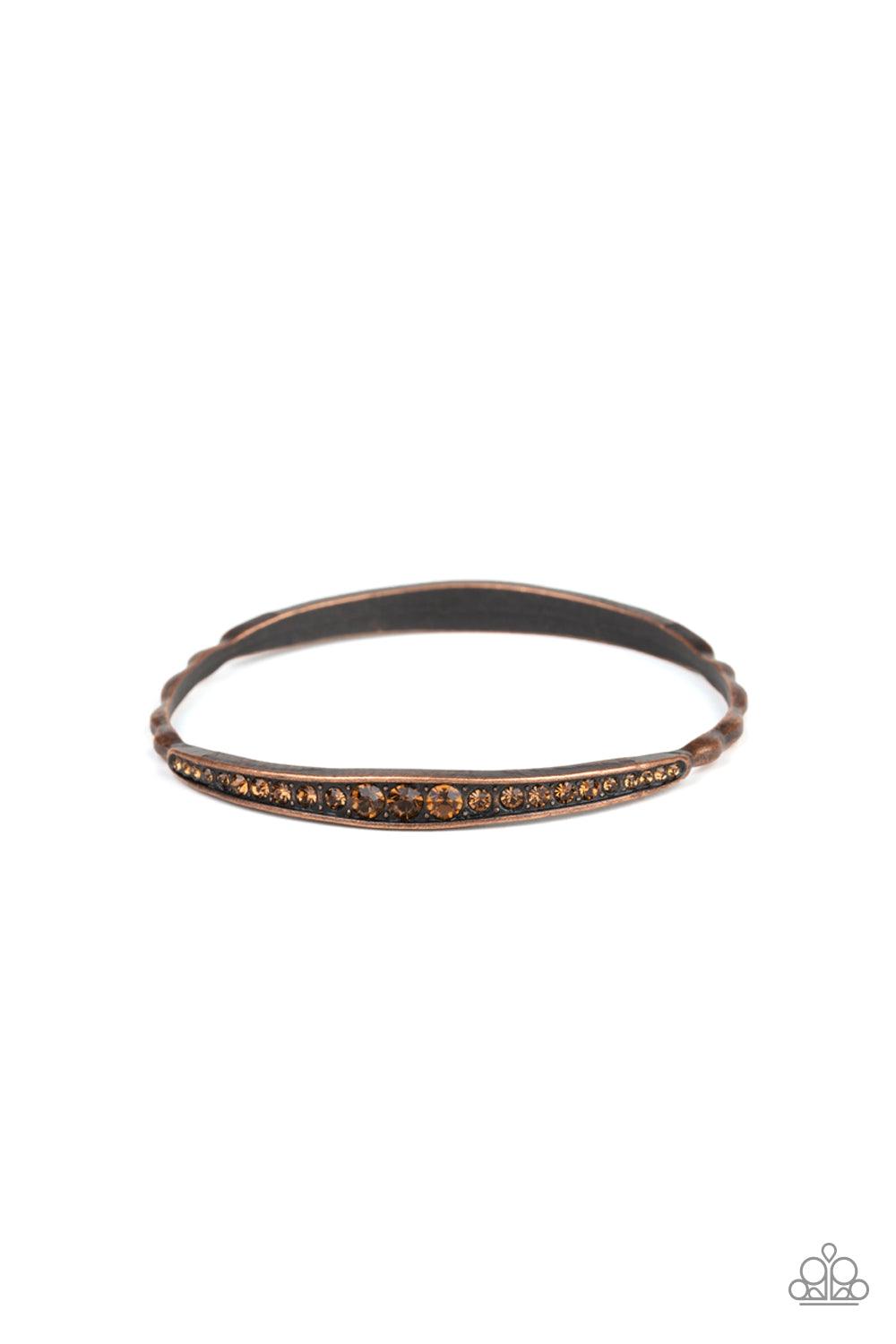  Paparazzi Accessories-Just SPARKLE And Wave - Copper Bracelet