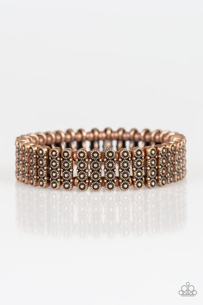 Paparazzi Accessories-Rise With The Sun - Copper Bracelet