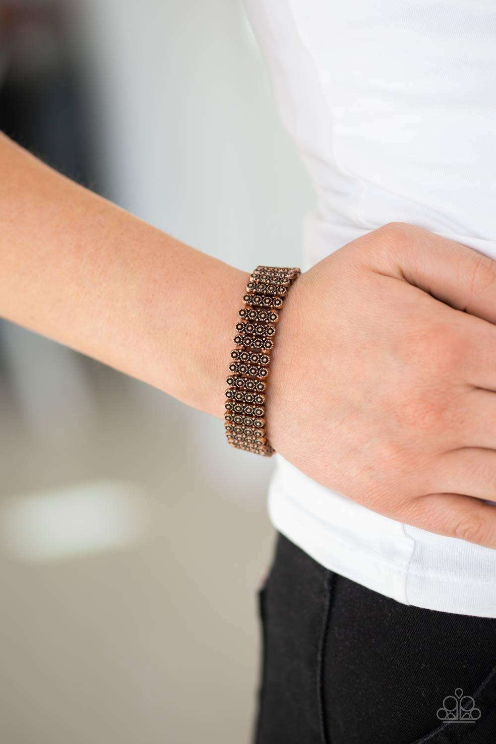 Paparazzi Accessories-Rise With The Sun - Copper Bracelet