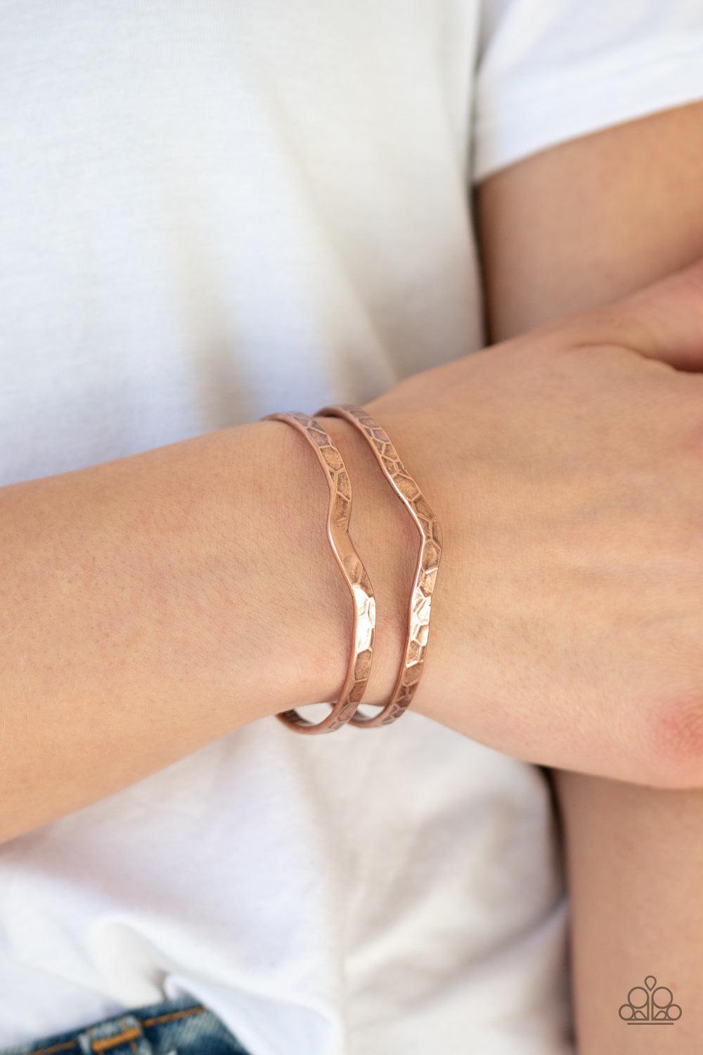 Paparazzi Accessories-Highland Heiress - Copper Cuff Bracelet
