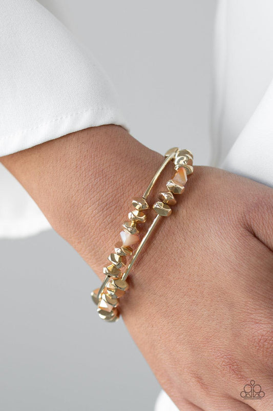 Paparazzi Accessories-Get The GLOW On The Road - Gold Bracelets