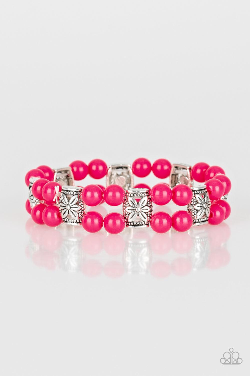 Paparazzi Accessories-Daisy Debutante - Pink Bracelet