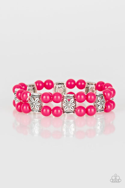 Paparazzi Accessories-Daisy Debutante - Pink Bracelet