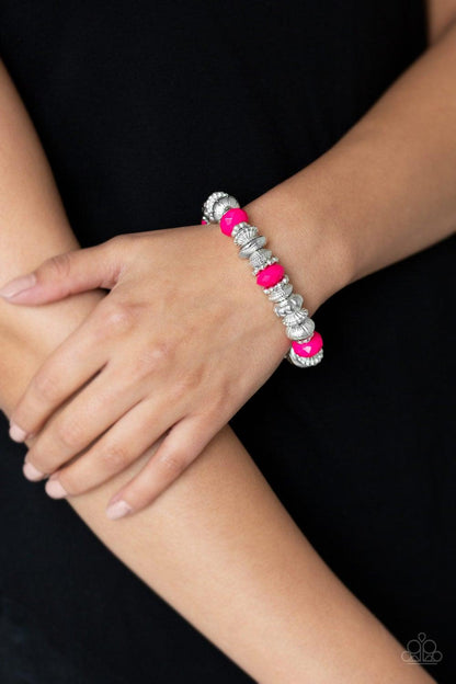 Paparazzi Accessories-Live Life To The COLOR-fullest - Pink Bracelet