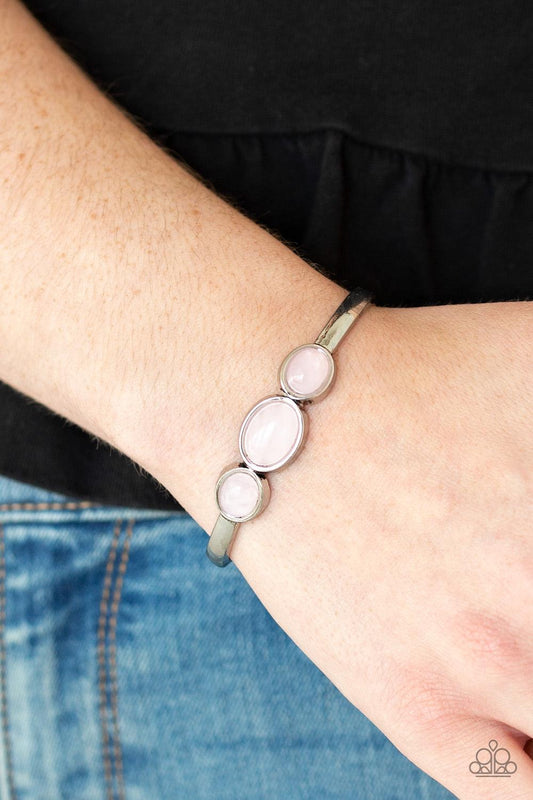 Paparazzi Accessories-ROAM Rules - Pink Cuff Bracelet