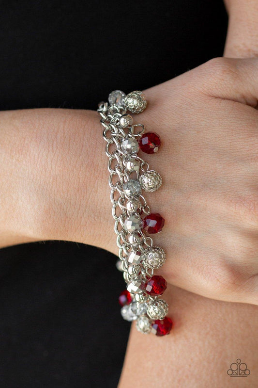 Paparazzi Accessories-The Party Planner-Red Bracelet 