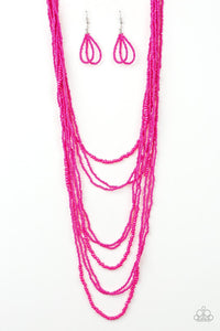 Paparazzi Accessories-Totally Tonga - Pink Necklace