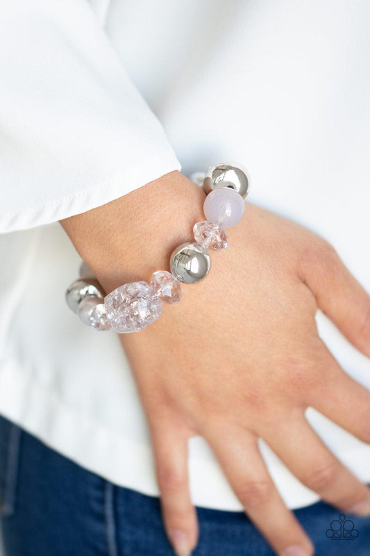 Paparazzi Accessories-Ice Ice-Breaker - Silver Bracelet