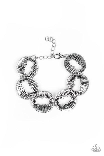 Paparazzi Accessories-Cut It Out! - Silver Bracelet - jewelrybybretta