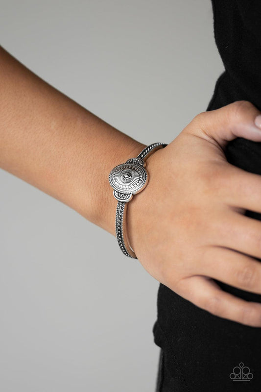 Paparazzi Bracelet-Savannah Sunset - Silver Cuff Bracelet - jewelrybybretta