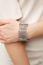 Paparazzi Accessories-Fancy Fashionista - Silver Stretch Bracelet - jewelrybybretta