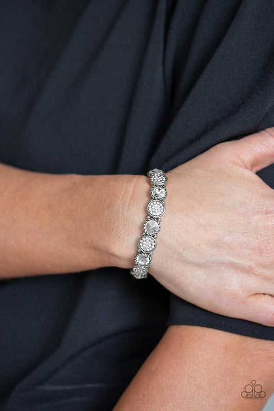 Paparazzi Accessories-Take A Moment To Reflect - White Bracelet
