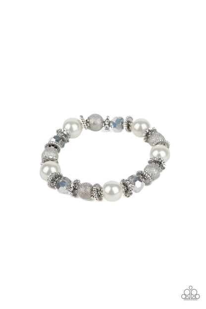 Paparazzi Accessories-Sparking Conversation - White Bracelets