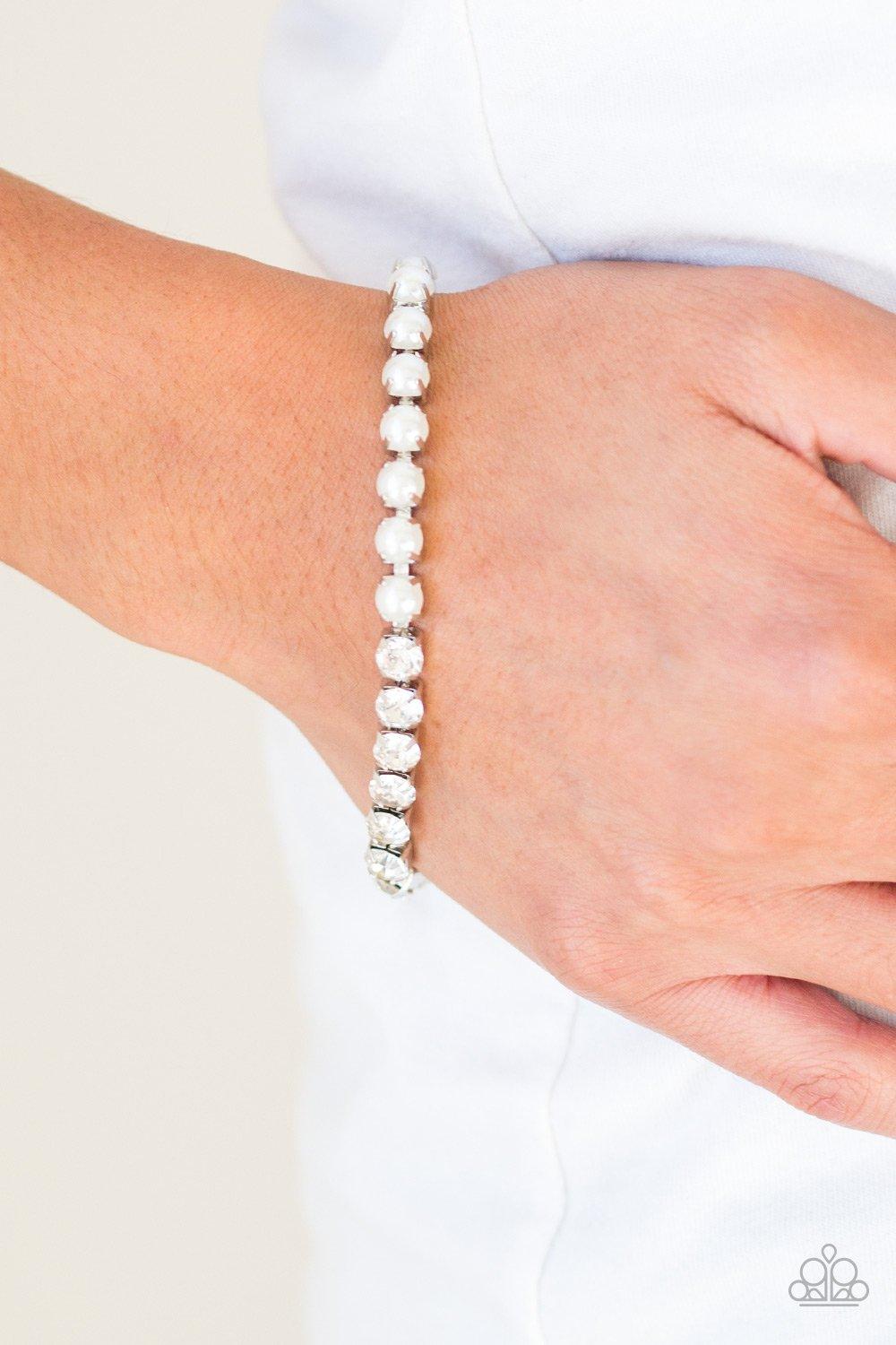 Out Like A SOCIALITE White Bracelet - Jewelry by Bretta
