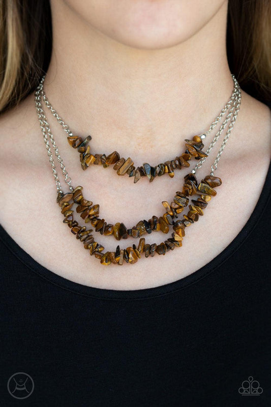 Paparazzi Accessories-Eco Goddess - Brown Necklace