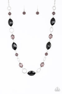 Paparazzi Accessories-Shimmer Simmer - Black Necklace
