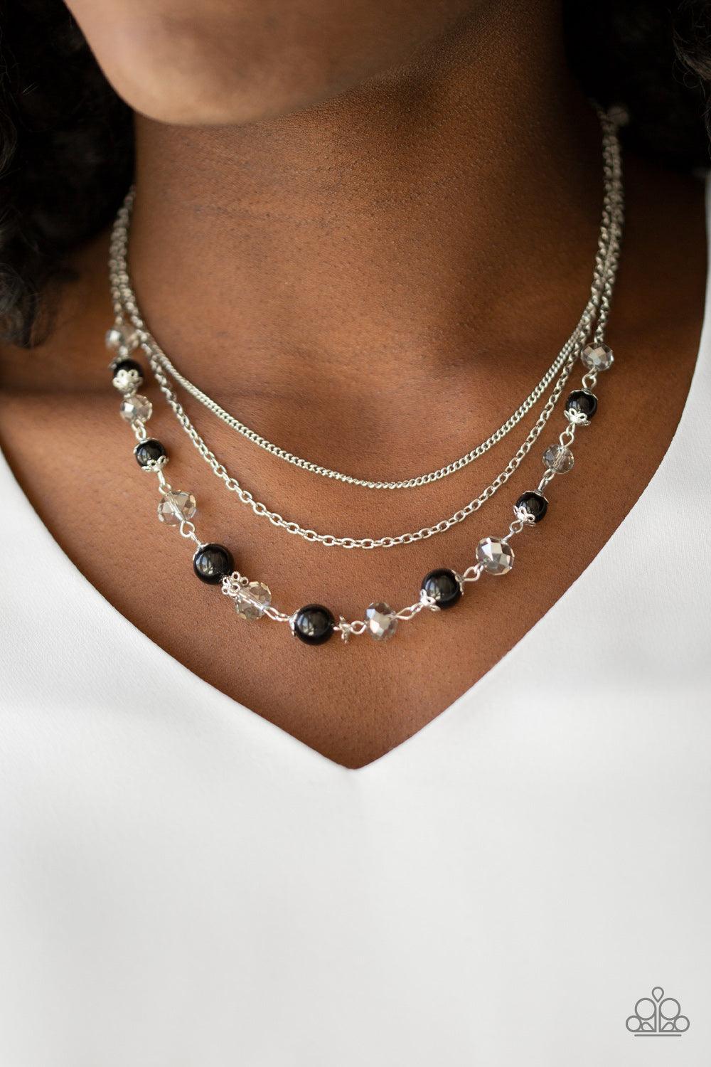 Paparazzi Accessories-Tour de Demure - Black Necklace