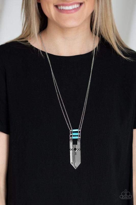 Paparazzi Accessories-Triassic Era - Blue Necklace