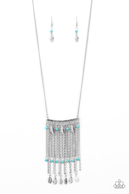 Paparazzi Accessories-On The Fly - Blue Necklace