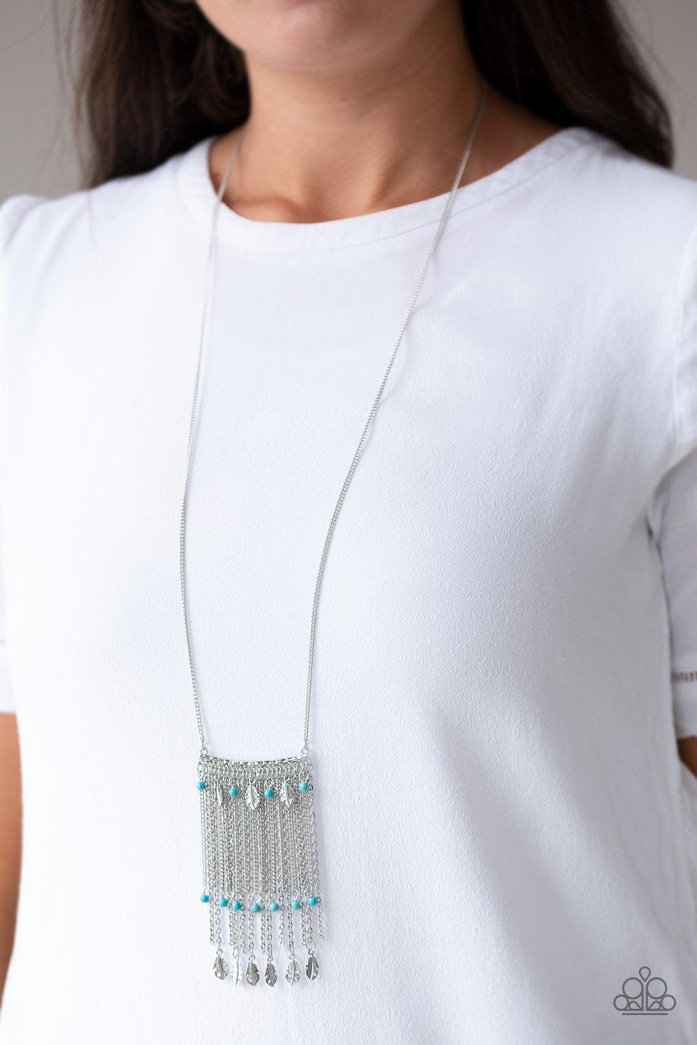 Paparazzi Accessories-On The Fly - Blue Necklace