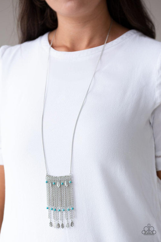 Paparazzi Accessories-On The Fly - Blue Necklace