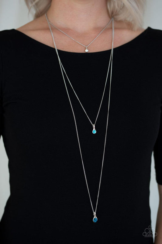 Paparazzi Accessories-Crystal Chic - Blue Necklace