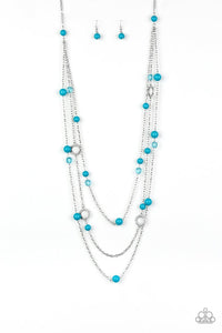 Paparazzi Accessories-Brilliant Bliss - Blue Necklace