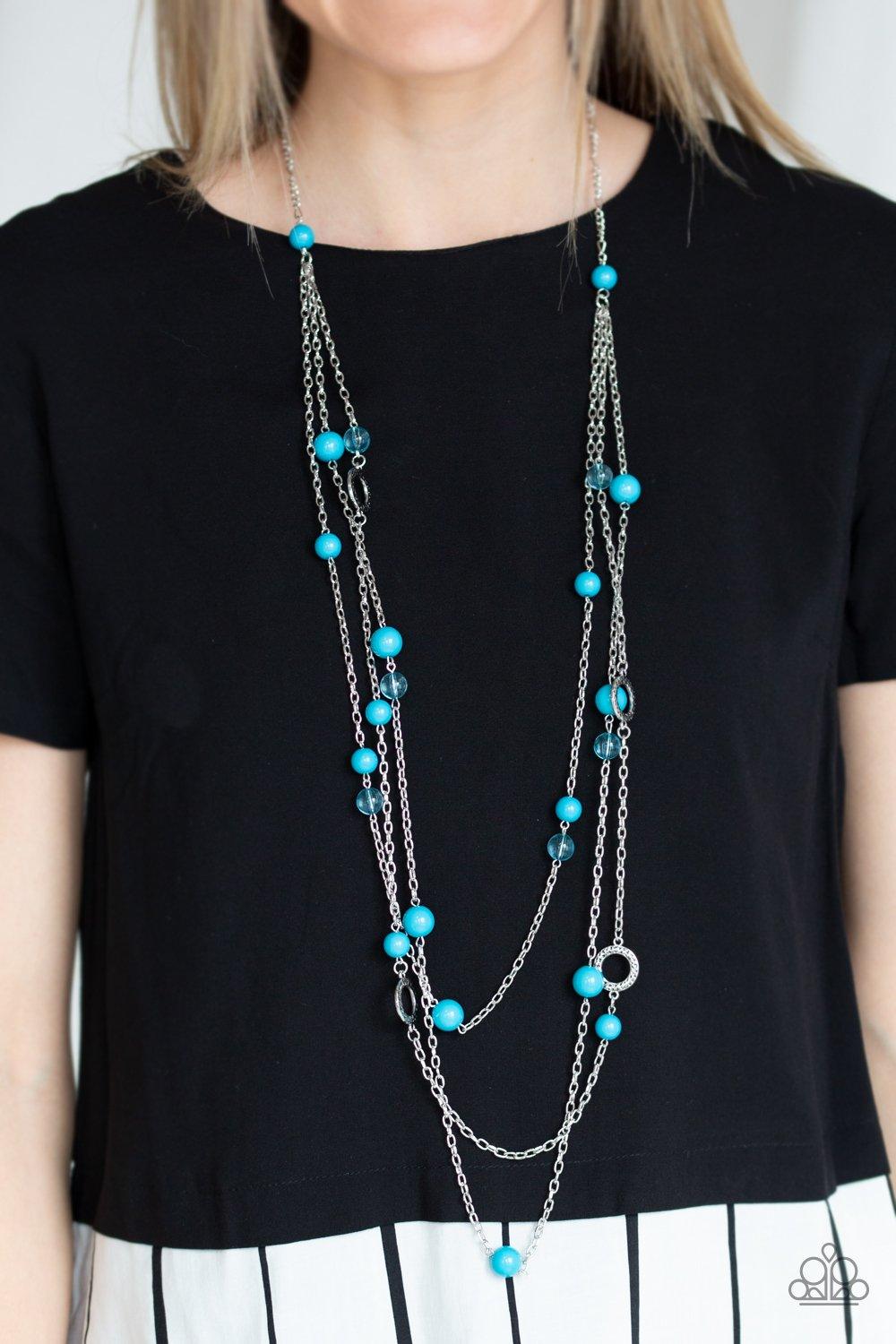 Paparazzi Accessories-Brilliant Bliss - Blue Necklace