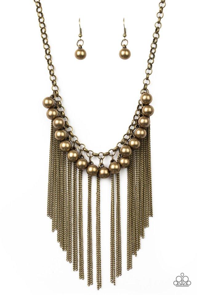 Powerhouse Prowl Brass Necklace - Jewelry by Bretta