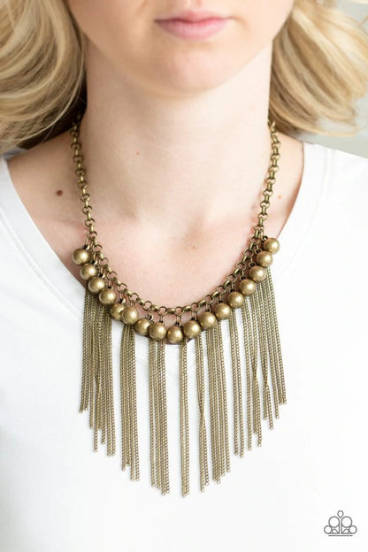 Powerhouse Prowl Brass Necklace - Jewelry by Bretta
