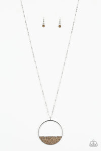 Paparazzi Accessories-Bet Your Bottom Dollar - Brown Necklace