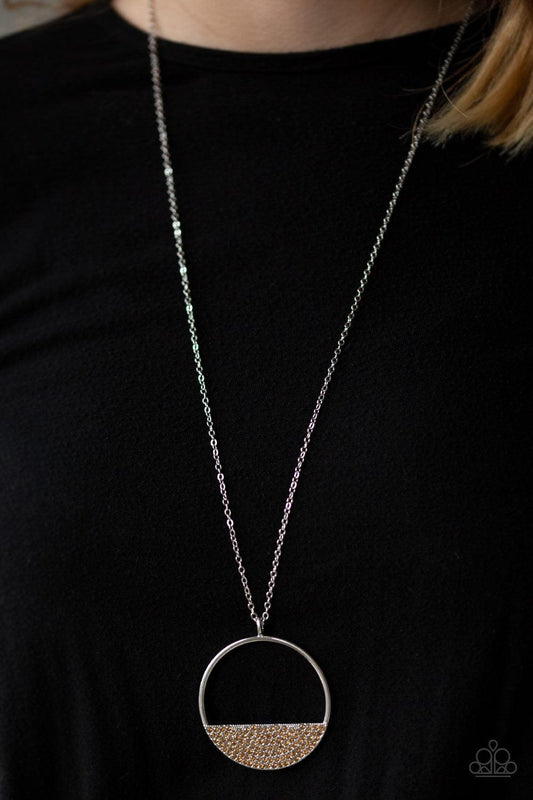 Paparazzi Accessories-Bet Your Bottom Dollar - Brown Necklace