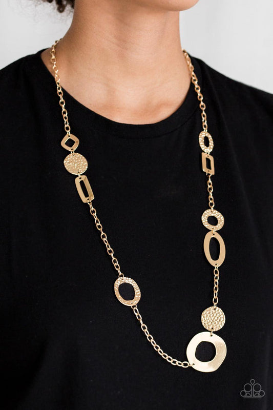  Paparazzi Accessories-Metro Scene - Gold Necklace