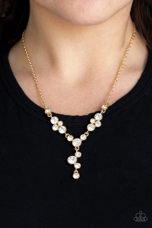 Paparazzi Accessories-Five-Star Starlet - Gold Necklace