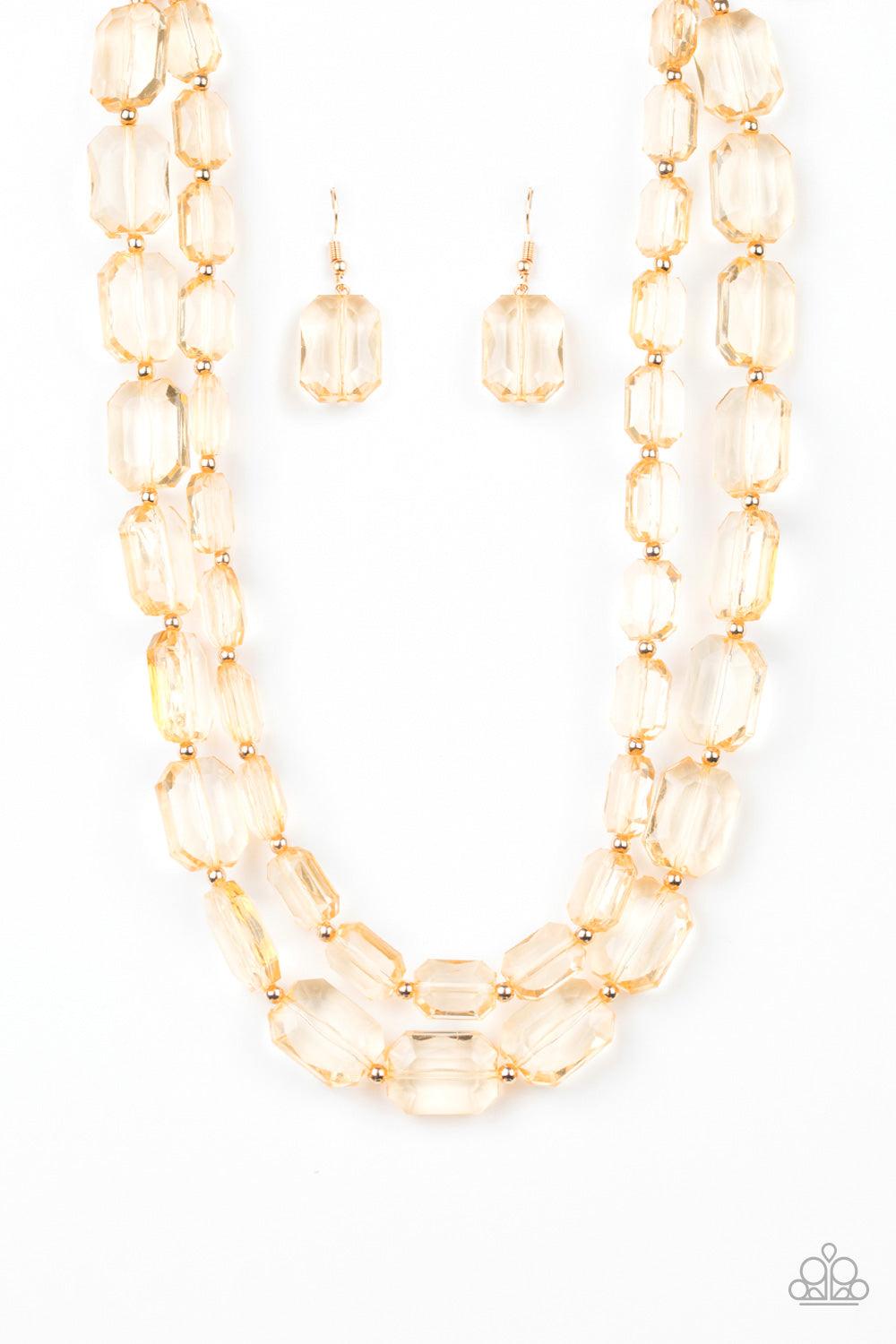 Paparazzi Accessories - Ice Bank - Gold Necklace - jewelrybybretta