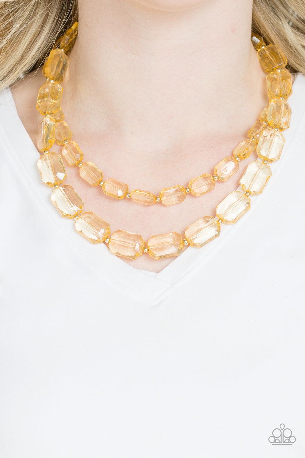 Paparazzi Accessories - Ice Bank - Gold Necklace - jewelrybybretta