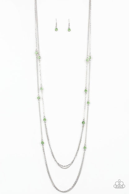 Paparazzi Accessories-Sparkle Of The Day - Green Necklace