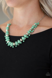 Paparazzi Accessories-BRAGs To Riches - Green Necklace - jewelrybybretta