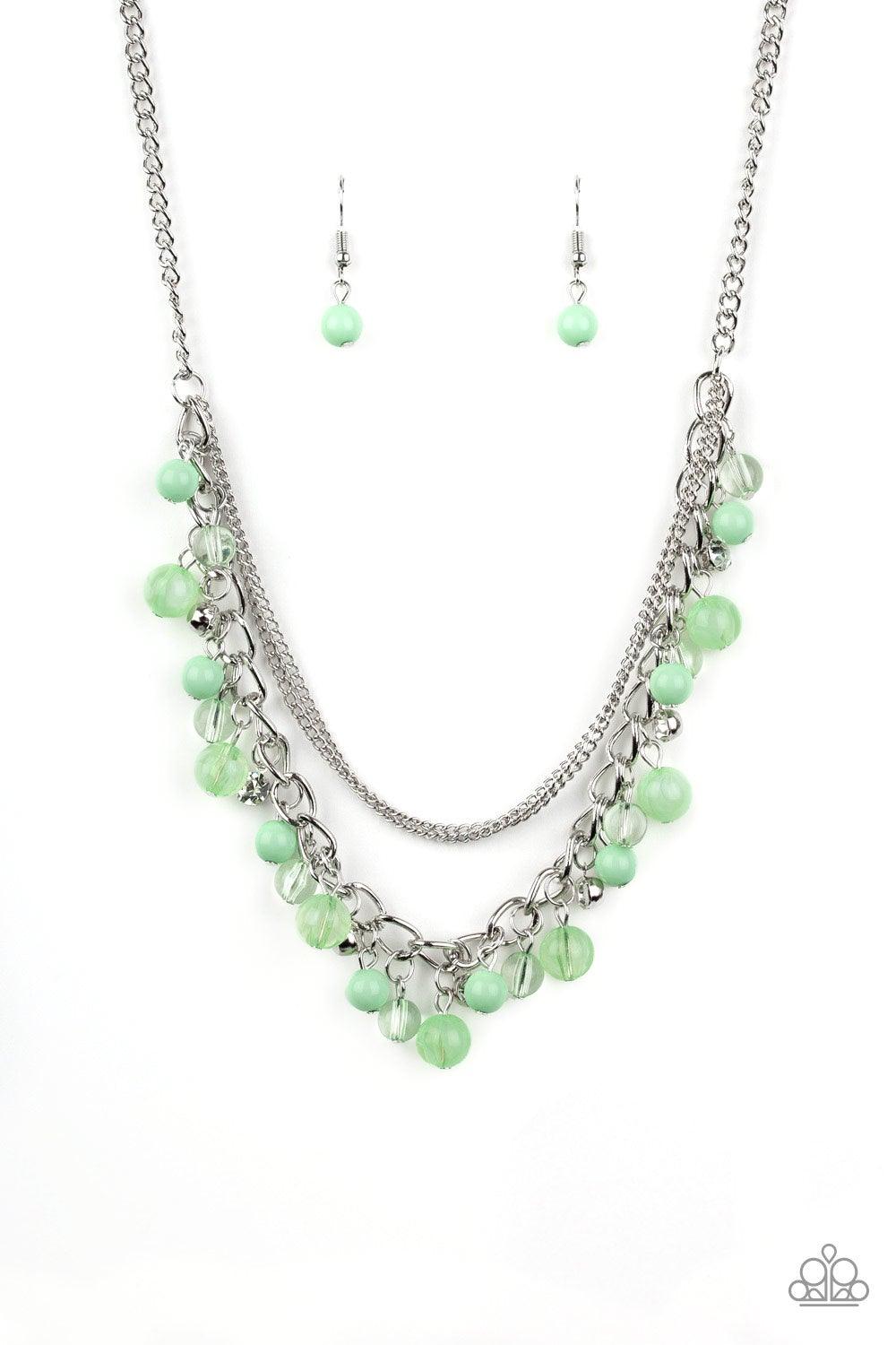 Paparazzi Accessories-Wait and SEA - Green Necklace