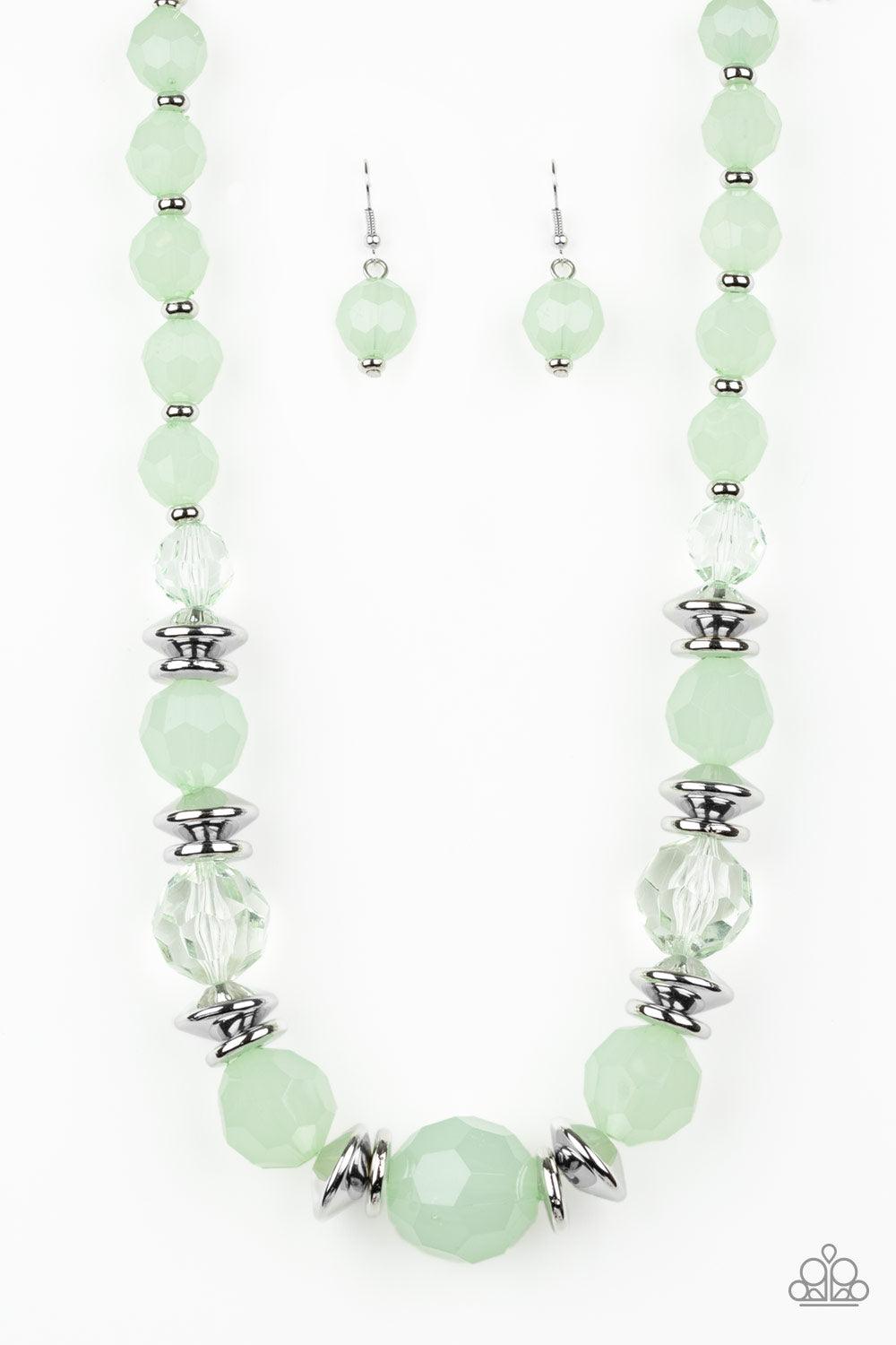 Paparazzi Accessories-Dine and Dash - Green Necklace
