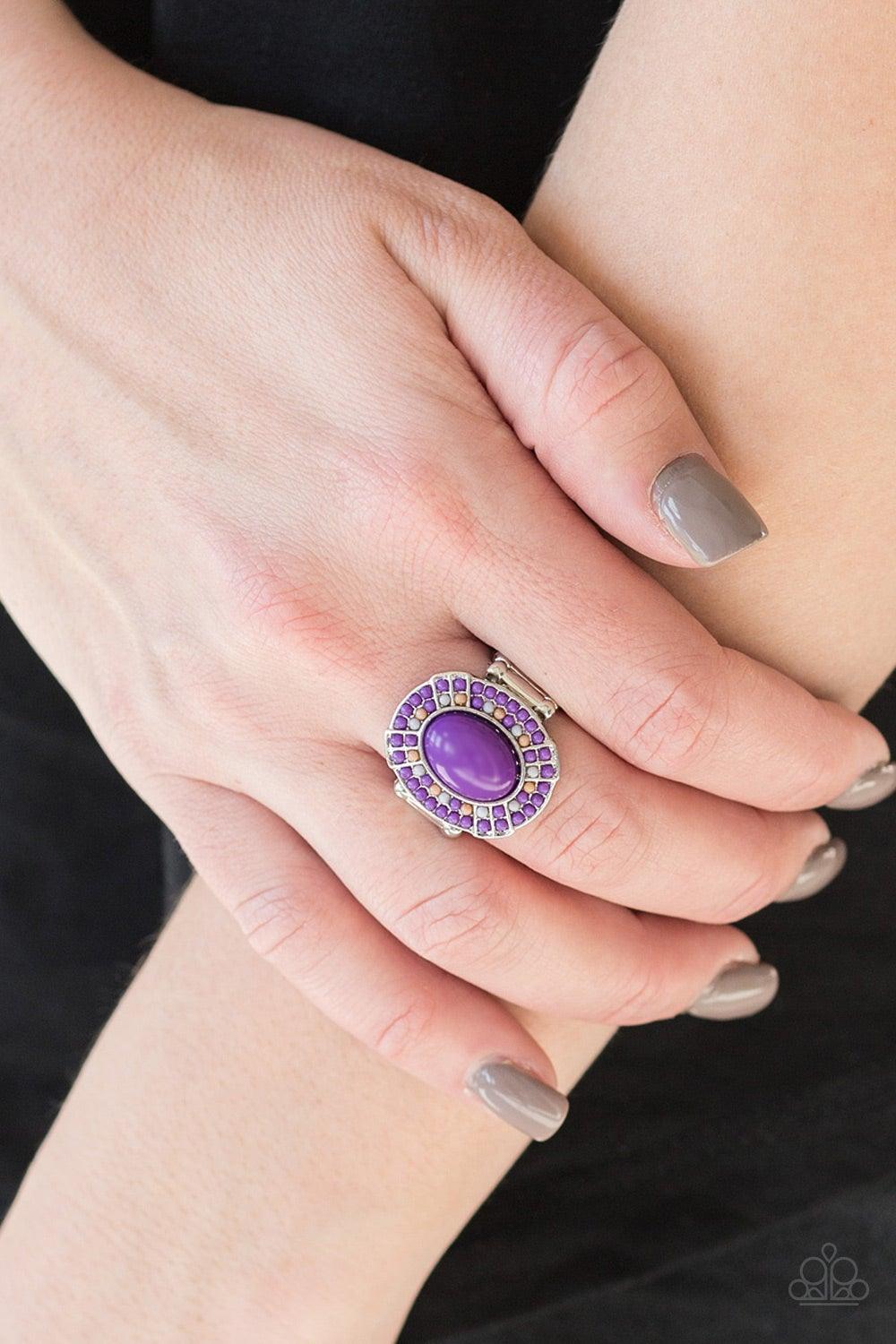 Paparazzi Accessories-Colorfully Rustic - Purple Ring